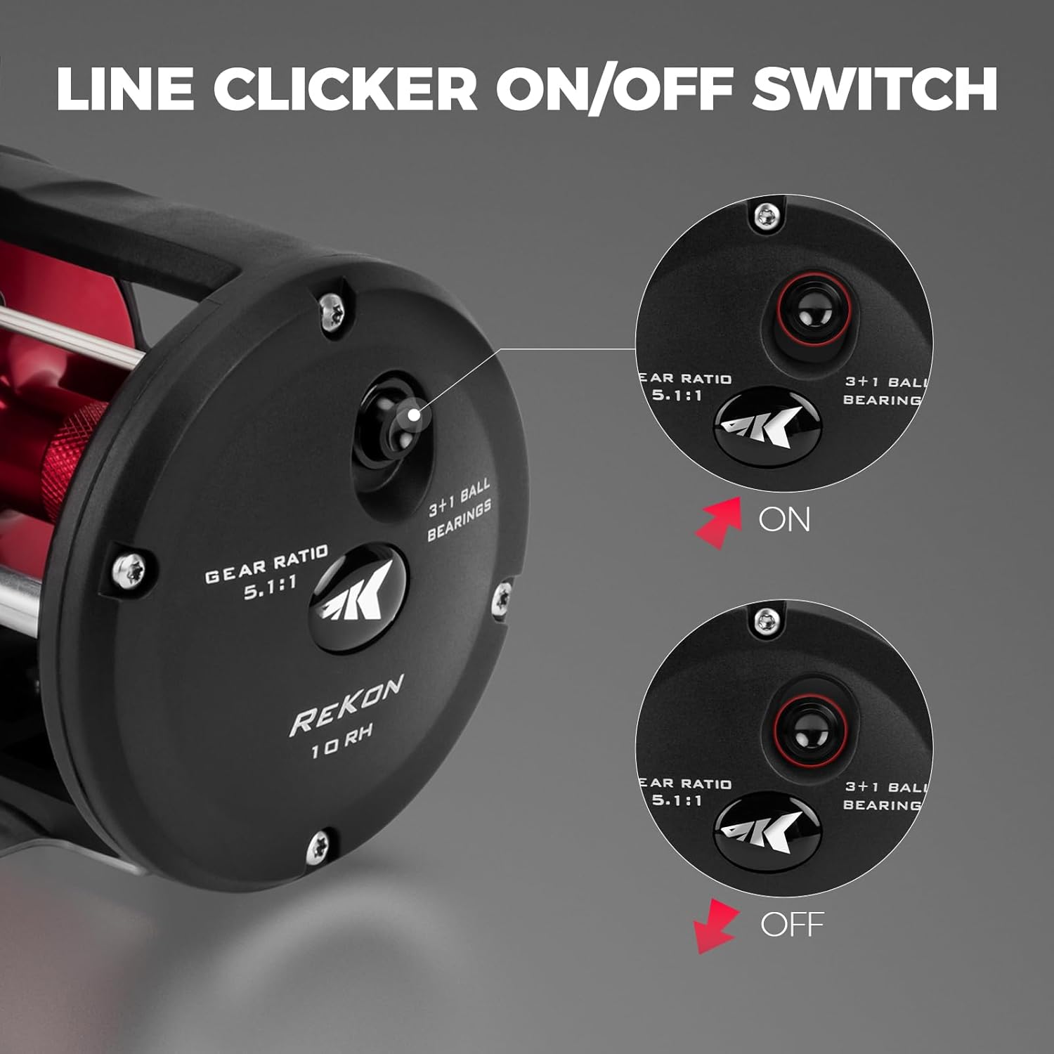 KastKing ReKon Round Baitcasting Fishing Reel, Saltwater Inshore Surf Trolling Reel, Up to 30LBS Powerful Max Drag, Conventional Reel for Catfish, Musky, Bass, Durable Graphite Frame for Saltwater - Image 9