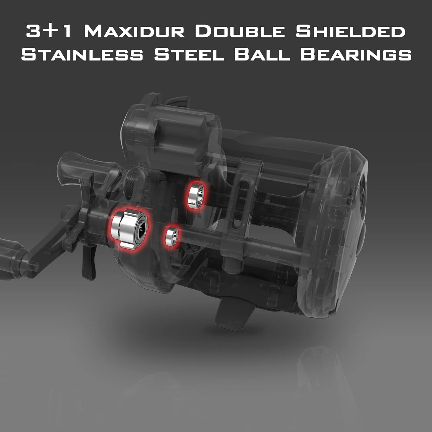 KastKing ReKon Round Baitcasting Fishing Reel, Saltwater Inshore Surf Trolling Reel, Up to 30LBS Powerful Max Drag, Conventional Reel for Catfish, Musky, Bass, Durable Graphite Frame for Saltwater - Image 10